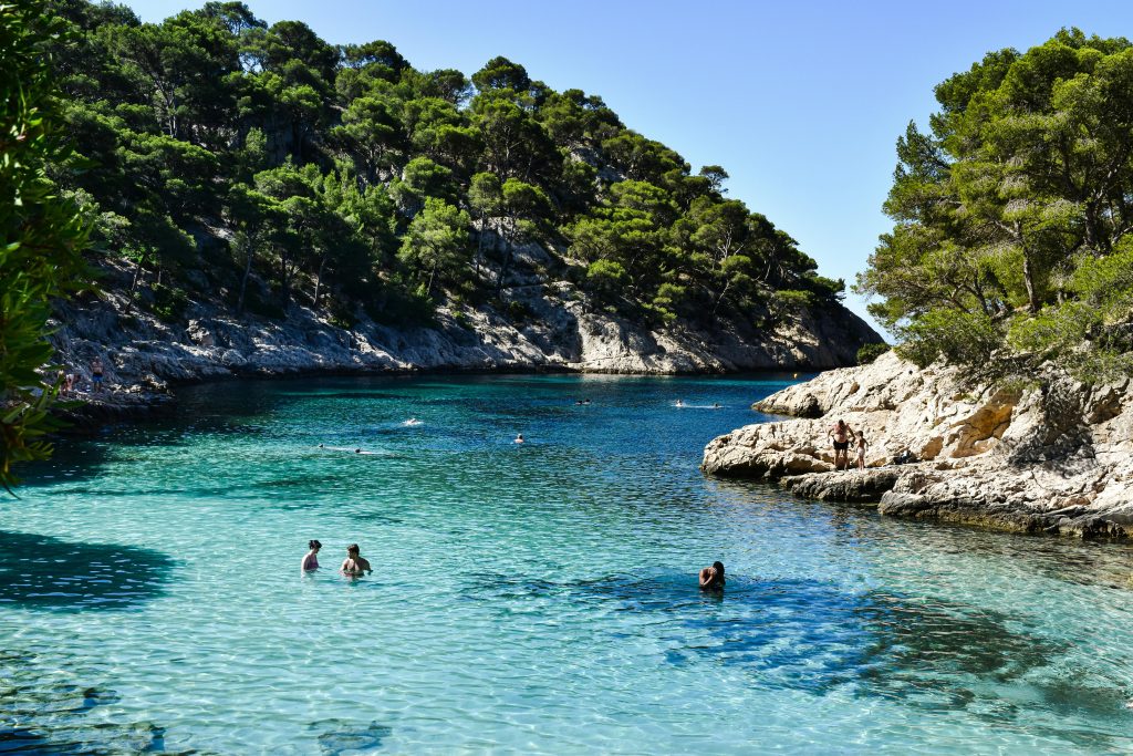 Breathtaking summer landscape of Calanque Cove, Provence-Alpes-Côte d'Azur, France.